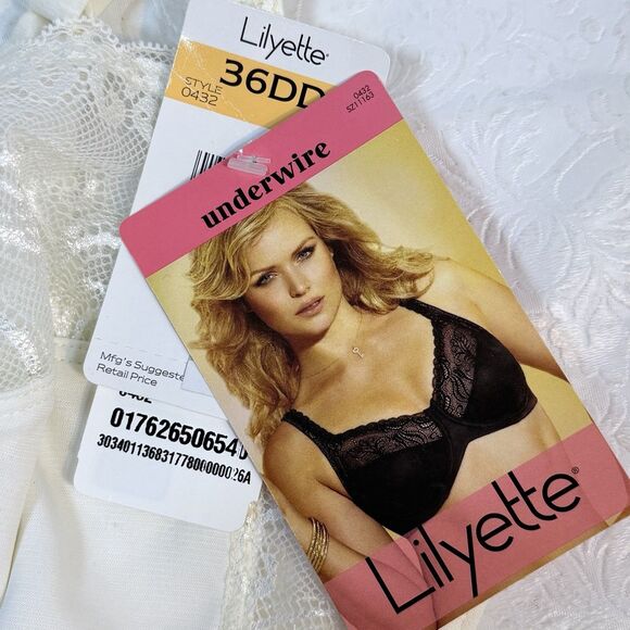 Lilyette 36DD Ivory Minimizer Underwire Bra 0432 - Picture 8 of 11